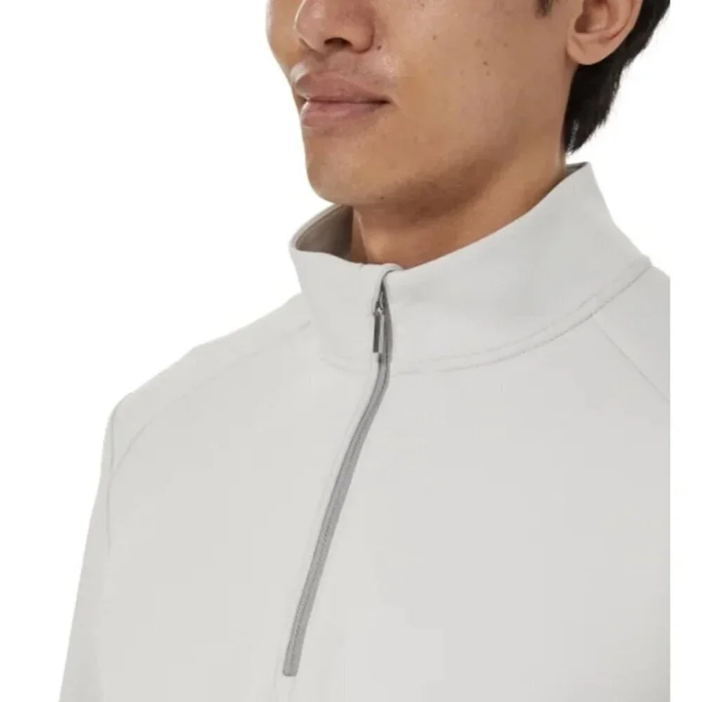 Kirkland Signature Men's M Gray 1/4 Zip Pullover Scuba Sweatshirt M0909